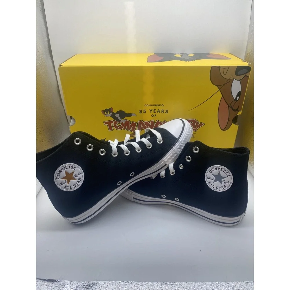Converse Chuck Taylor All Star HI Men's US 10.5 Sneakers Black Tom & Jerry Shoes - Picture 2 of 5